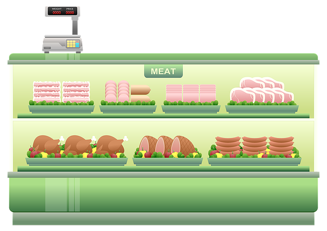 animated image of a meat counter